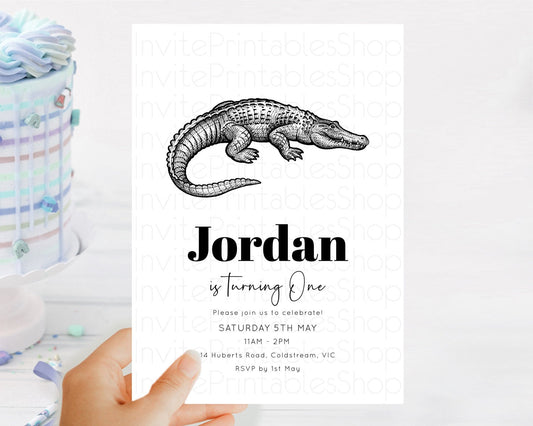 Editable Crocodile Birthday Invitation Alligator Birthday Invitation Later A