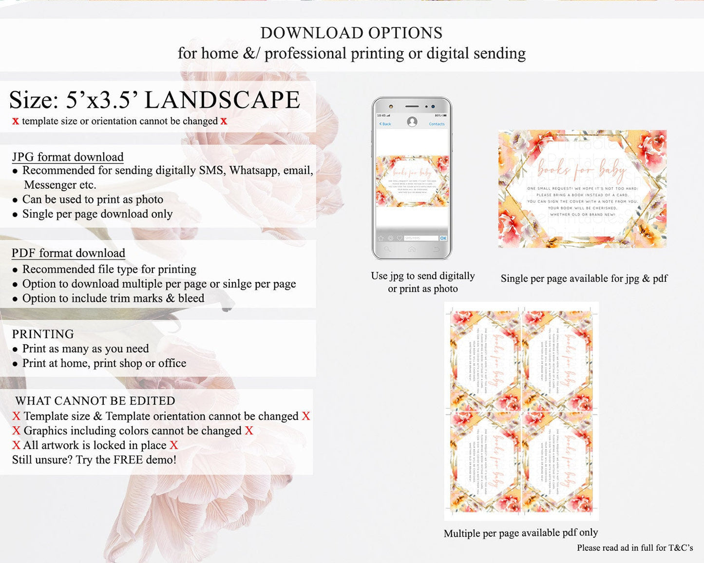 Secret Garden Books For Baby Card Boho Wildflower Book Insert Pastel Flower Garden Baby Shower Card Flower Guests Book Poem Request D10791