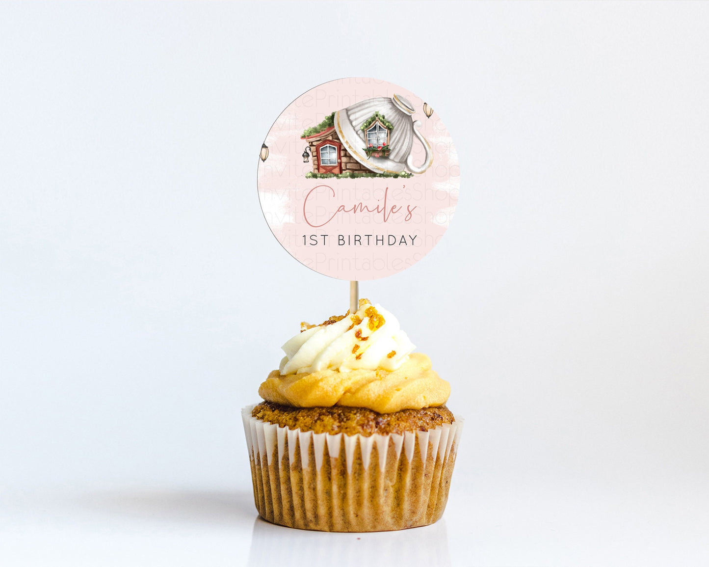 Editable Fairy Cupcake Toppers Pastel Fairy Cupcake Toppers Fairy Floral Gar
