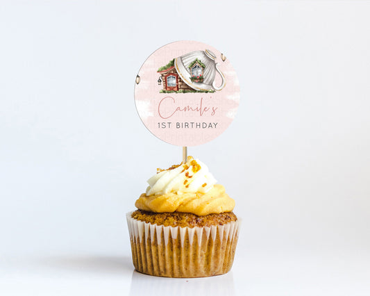 Editable Fairy Cupcake Toppers Pastel Fairy Cupcake Toppers Fairy Floral Gar