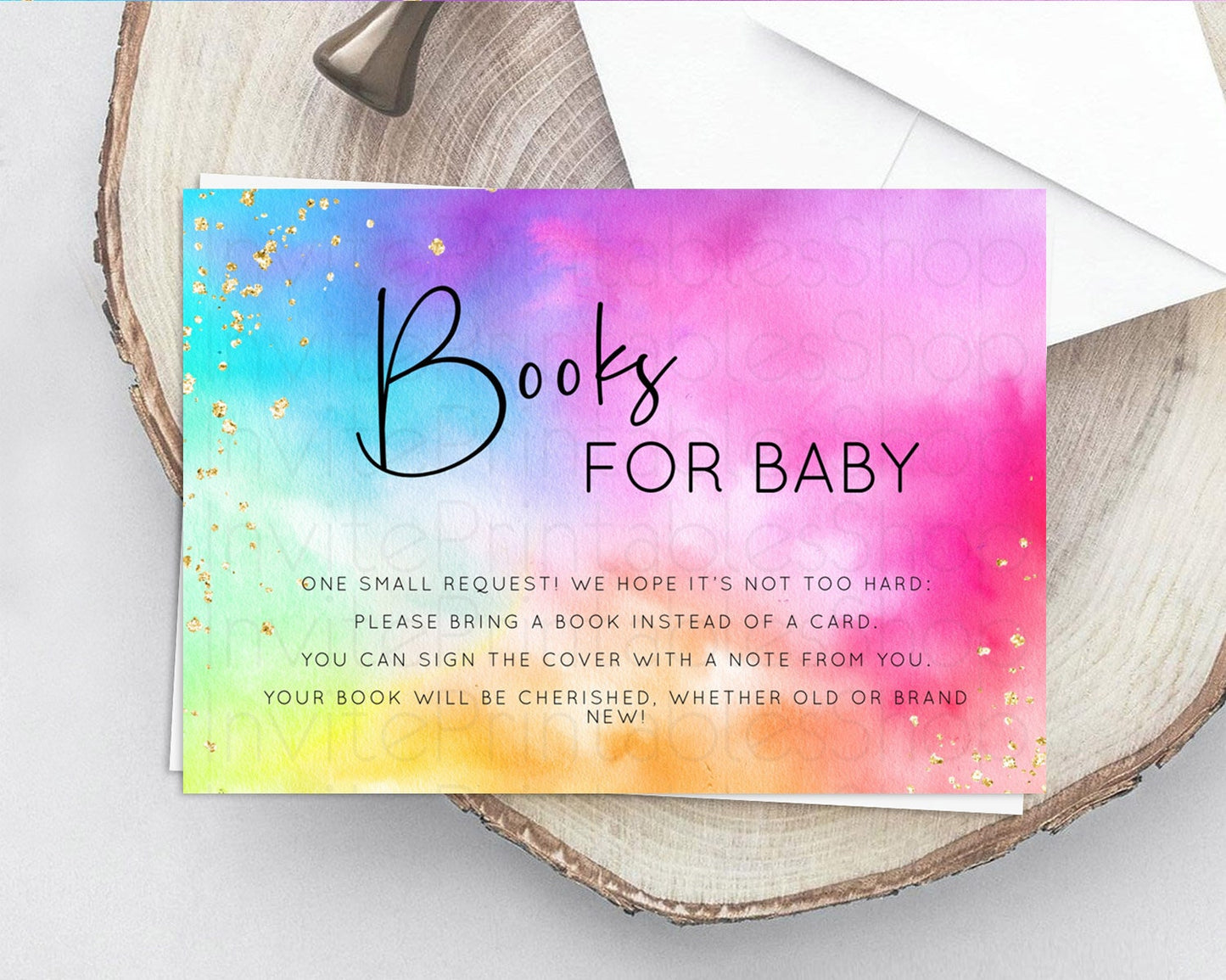 Tie Dye Books For Baby Card Rainbow Tie Dye Book Insert Pastel Rainbow Watercolor Book Card Tie Dye Colors Guests Book Poem Request D10456