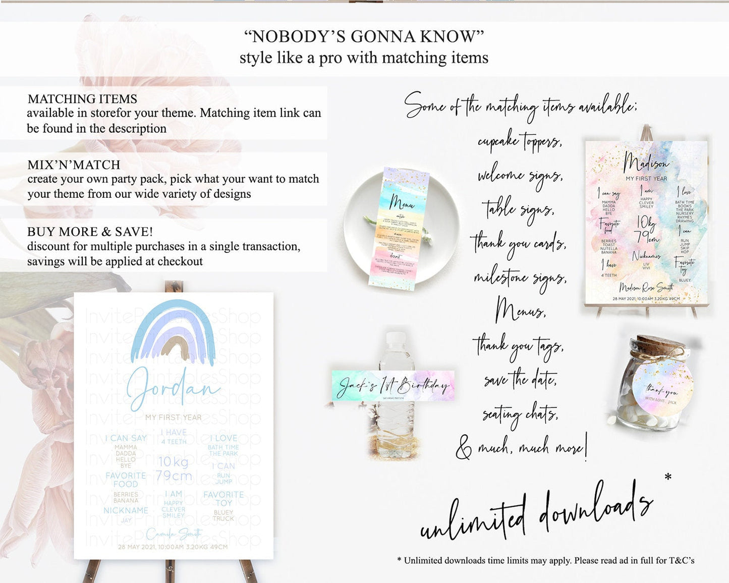 Pastel Rainbow First Birthday Milestone Poster Boho Rainbow Milestone Board Rainbow Milestone Pastel Milestone Rainbow 1st Birthday D10352
