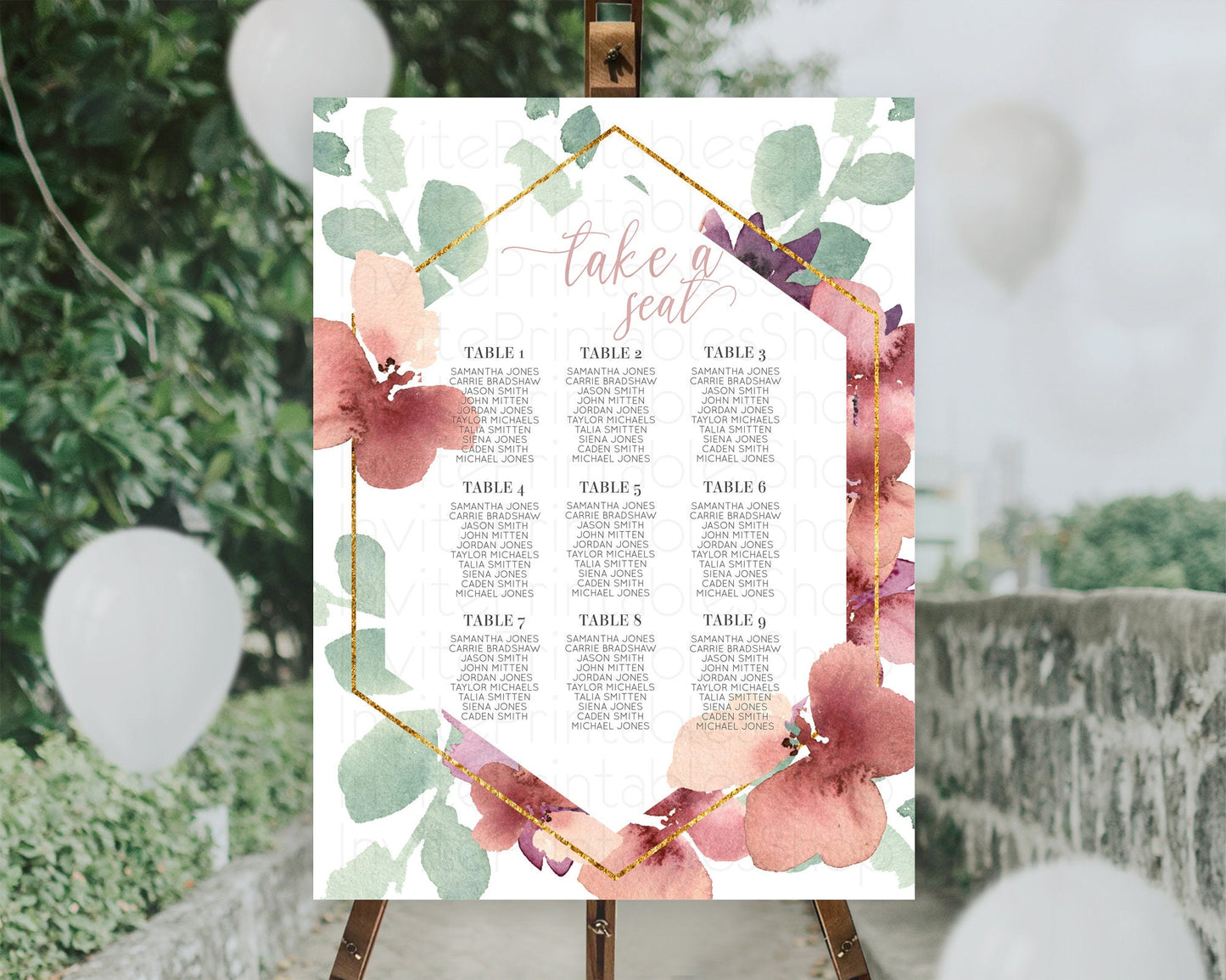 Secret Garden Seating Chart Wildflower Seating Chart Pastel Flowers Seating Chart Enchanted Garden Boho Floral Take A Seat Décor D10964