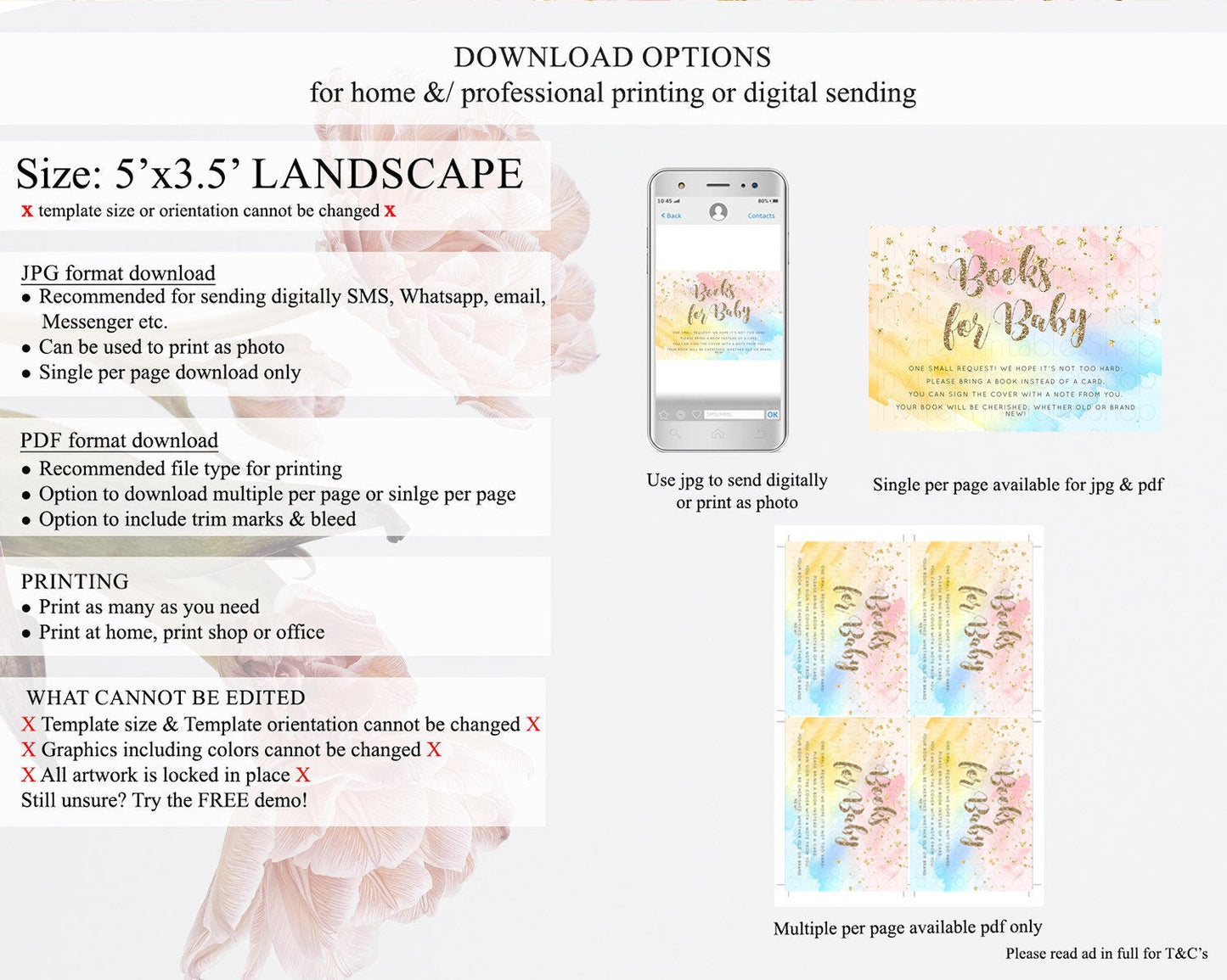 Pastel Books For Baby Card Pastel Rainbow Book Insert Colorful Ombre Watercolor Book Card Confetti Glitter Baby Book Poem Request D10556