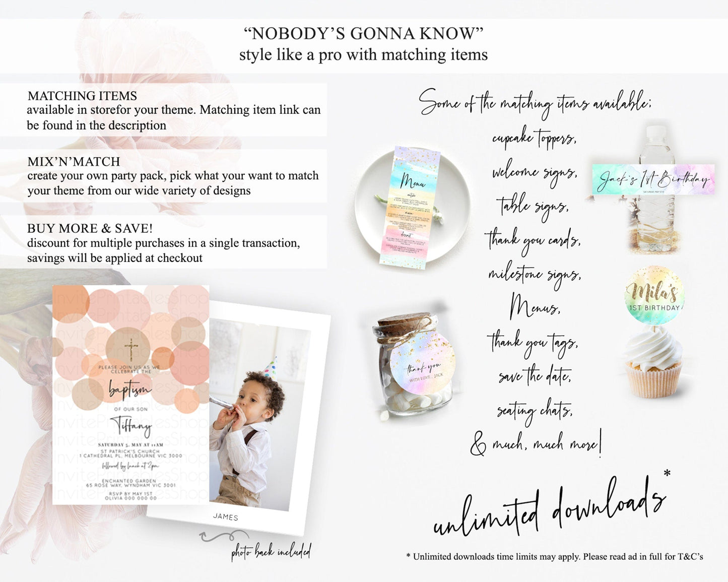Pastel Baptism Invitation Orange Confetti Baptism 1st Birthday Invitation Confetti Bubbles Christening Invitation Holy Communion D10230
