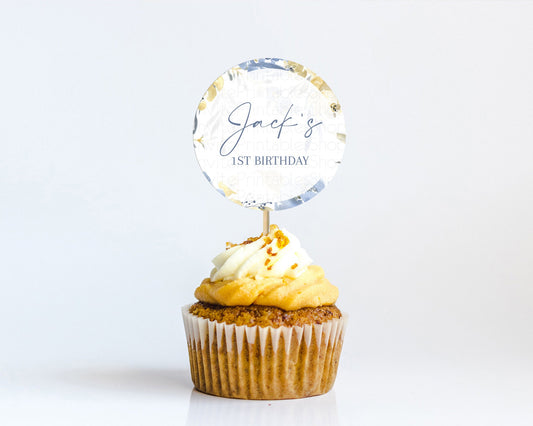 Editable Secret Garden Cupcake Toppers Wildflower Cupcake Toppers Pastel Flo