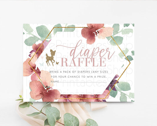 Editable Diaper Raffle Diaper Request Diaper Insert Card Baby Shower Diaper