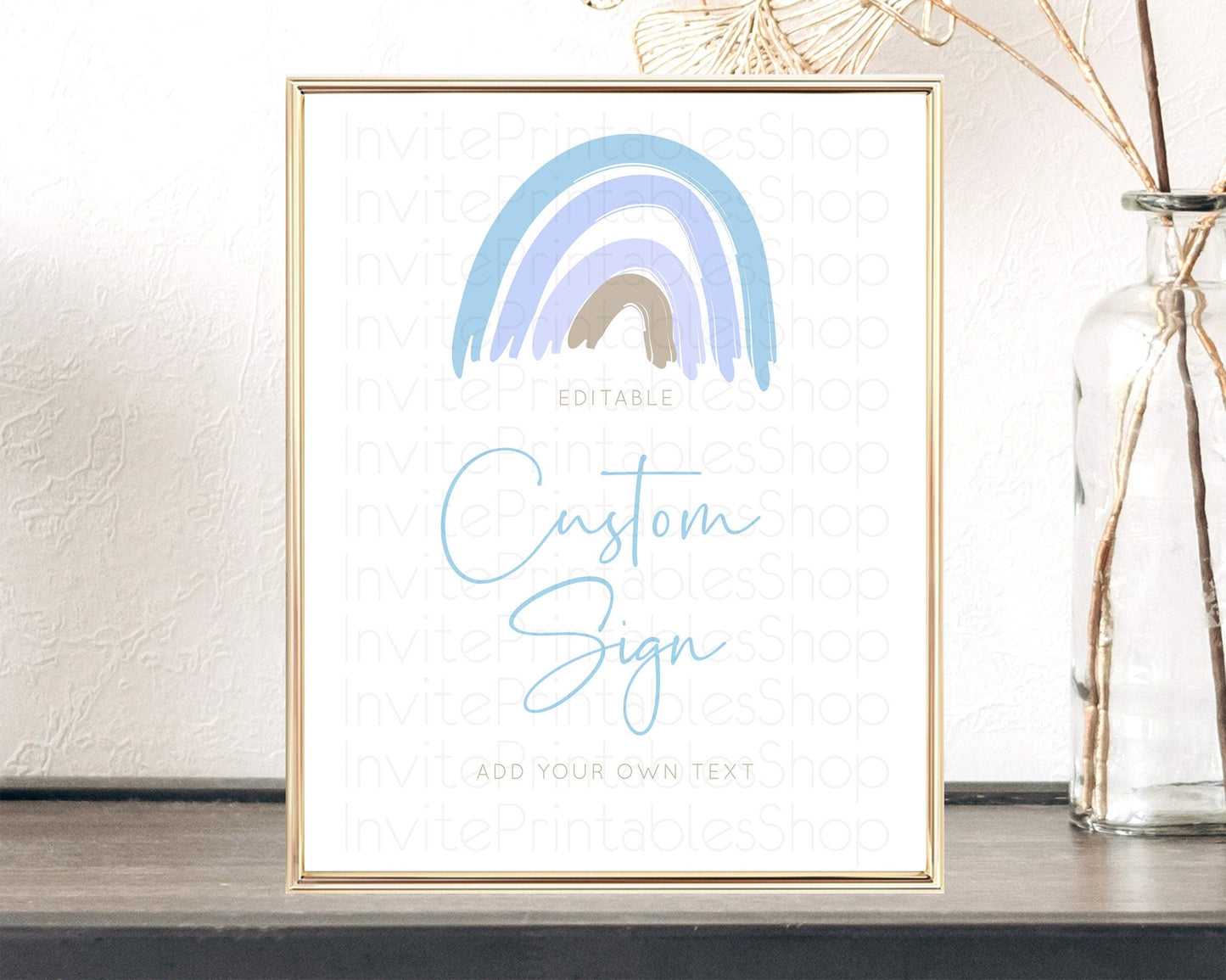 Pastel Rainbow Sign Rainbow Table Sign Decor Boho Colorful Rainbow Party Rainbow Baby Theme 1st Birthday Baptism Baby Shower Wedding D10352