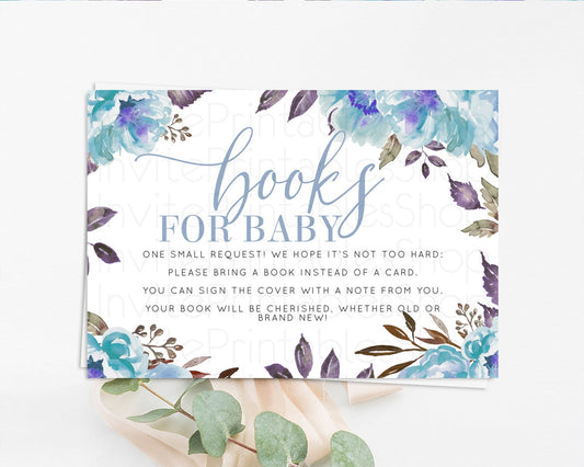 Editable Secret Garden Books For Baby Card Boho Wildflower Book Insert Paste