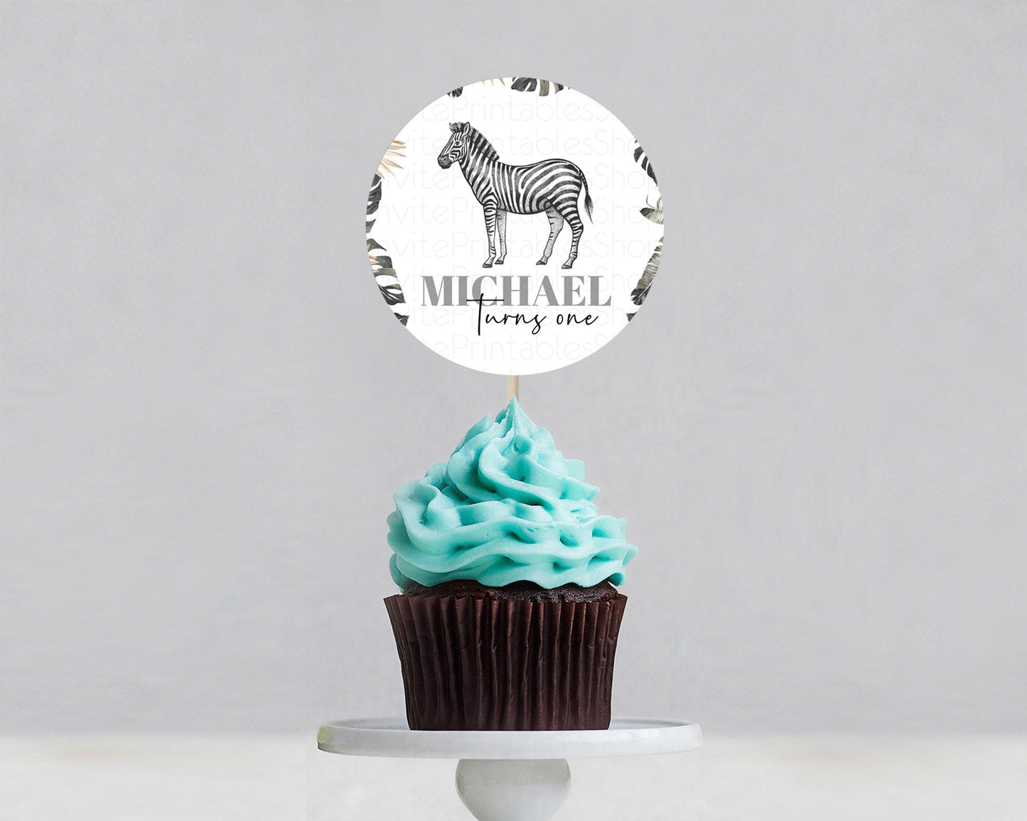 Zebra Cupcake Toppers Zebra Cupcake Zebra Take A Cupcake Toppers Zebra Safari Decor Zoo Party Zebra Palm Leaf Decor First Birthday D10824