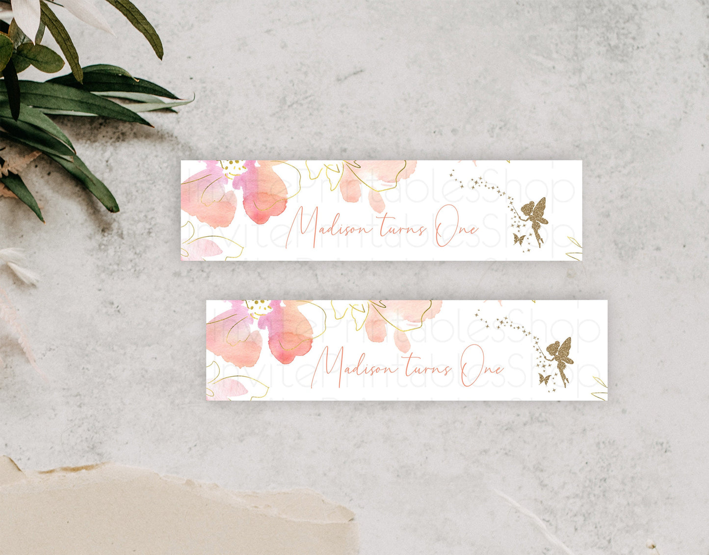 Fairy Water Label Enchanted Garden Pastel Floral Butterfly Party Decor Secret Garden Birthday Baptism Baby Shower Bridal Shower D10934