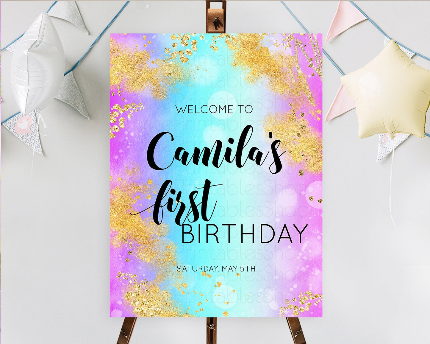 Editable Pastel Welcome Sign Pastel Rainbow Welcome Sign Colorful Rainbow Co