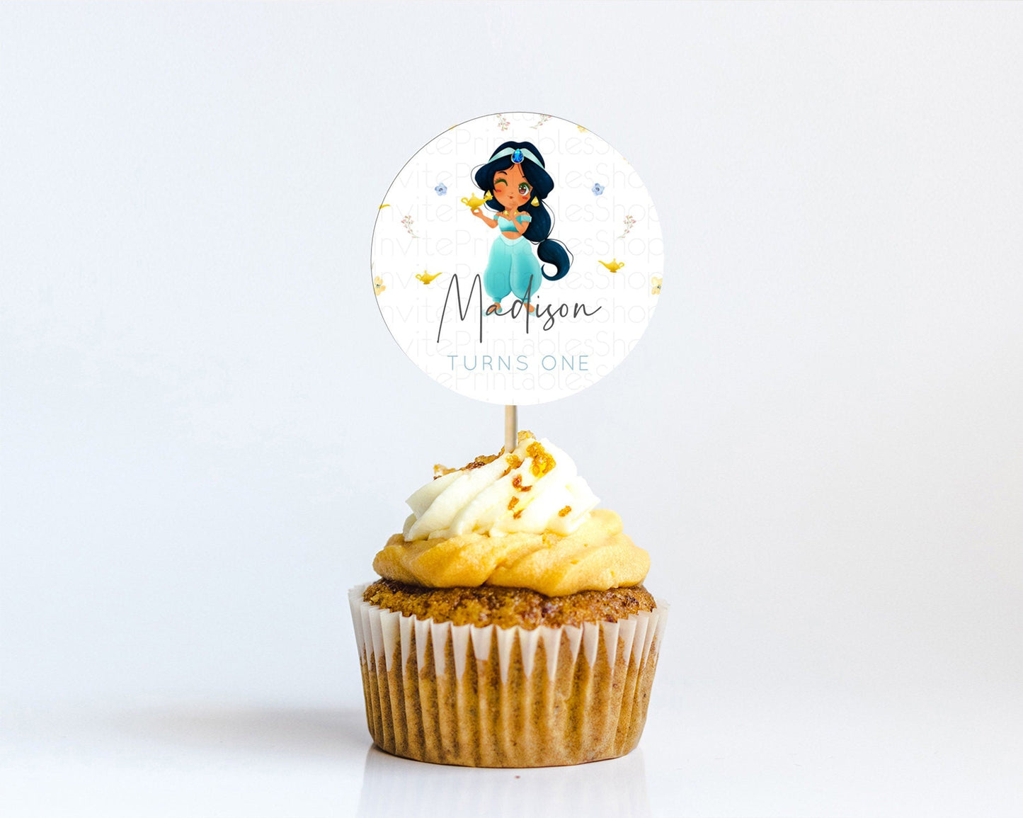 Princess Cupcake Toppers Castle Cupcake Toppers Royal Princess Decor Fairy Tale Enchanted Castle Pastel Floral Garden Table Number D10887