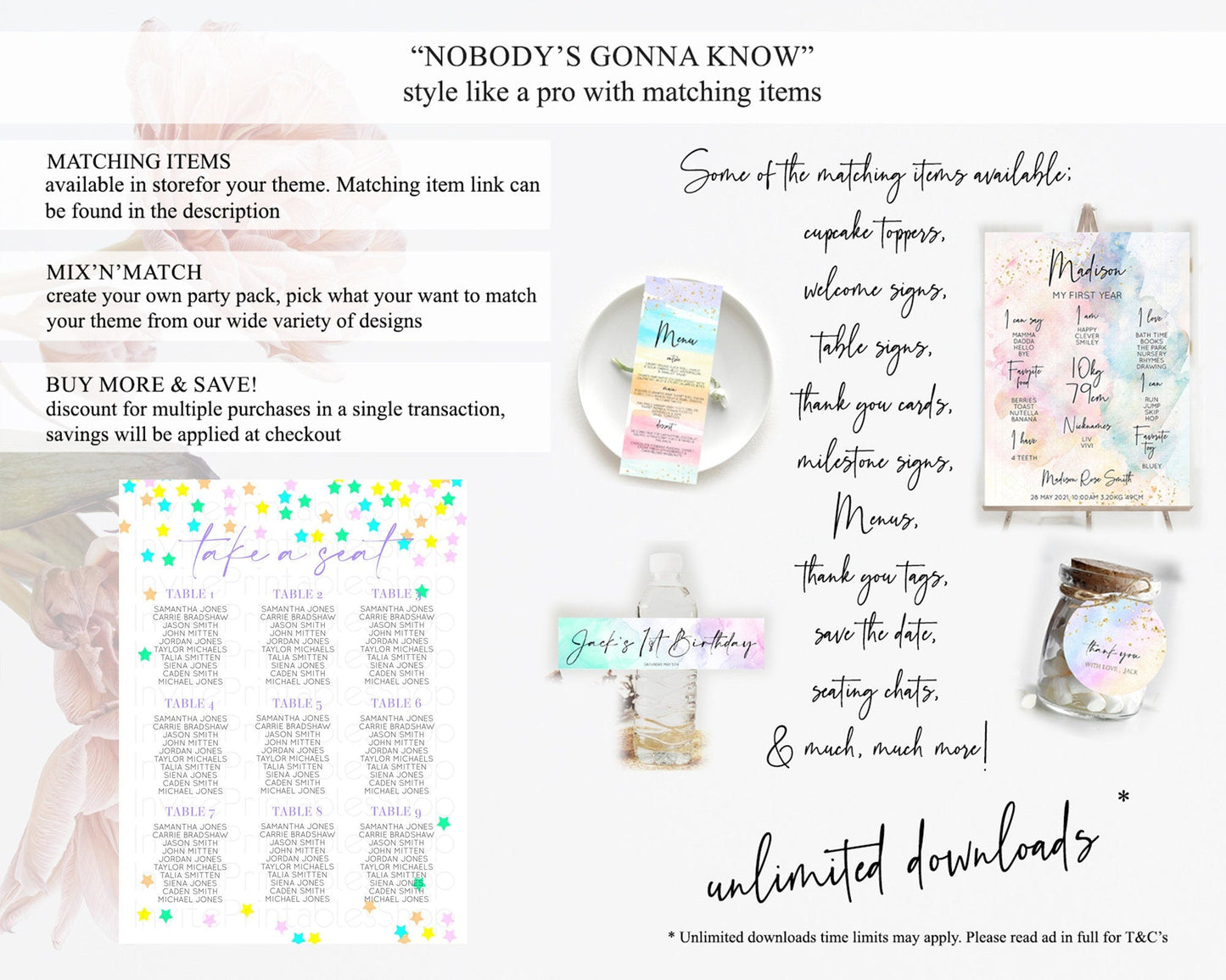 Star Seating Chart Pastel Stars Seating Chart Shooting Star Sprinkle Stars Rainbow Colorful Confetti Twinkle Little Star Decor D10395