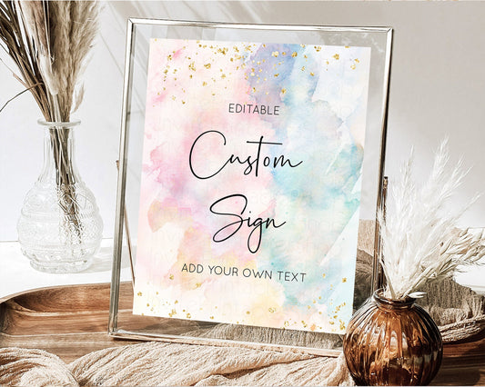 Sign Table Sign Table Signs Party Sign Birthday Sign Food Sign Custom Sign for Wedding Christening Birthday Baptism 8x10 276