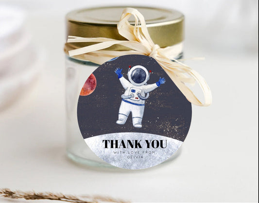 Editable Space Thank You Tags Space Thank You Gift Tags First Trip Around th