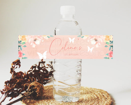 Editable Wildflower Water Label Template Secret Garden Water Label Pastel Fl