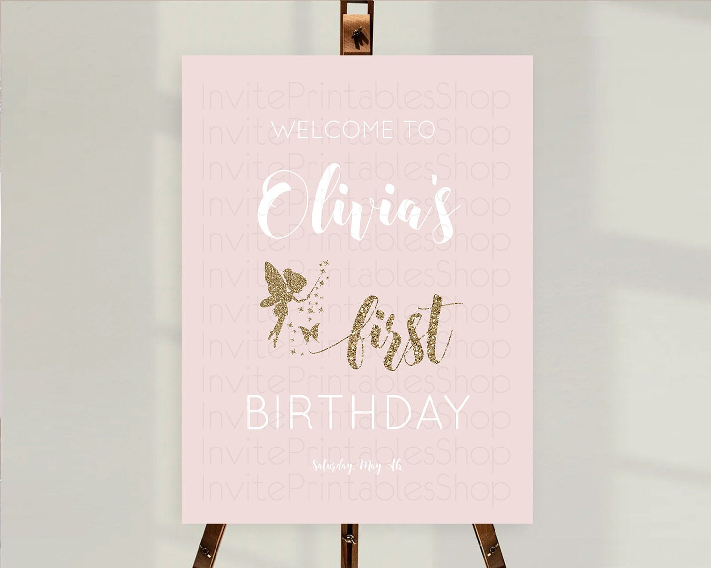 Fairy Welcome Sign Fairy Welcome Board Enchanted Garden Pastel Floral Butterfly Decor Secret Garden First Birthday Welcome Sign D10899
