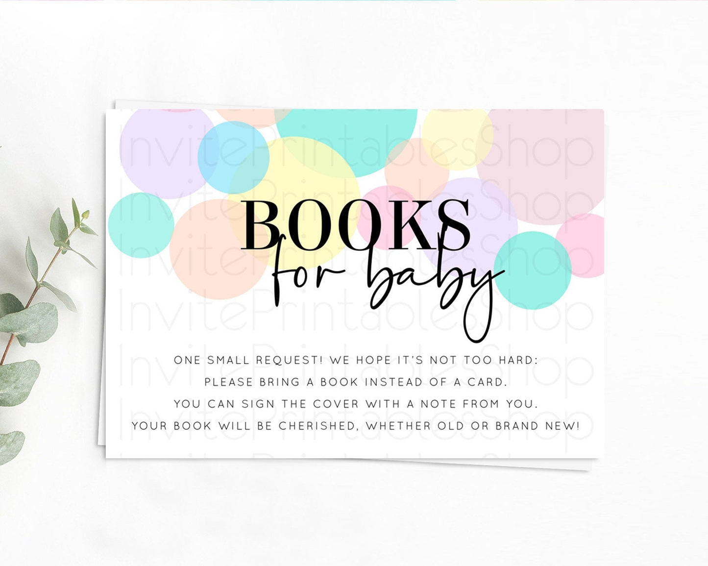 Rainbow Books For Baby Card Pastel Sprinkles Book Insert Pastel Rainbow Confetti Book Card Colorful Bubbles Pastel Book Poem Request D10223