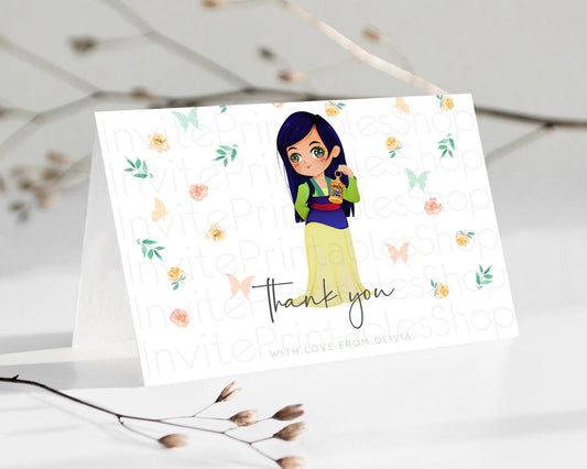 Editable Princess Thank You Castle Thank You Card Secret Garden Birthday Tha