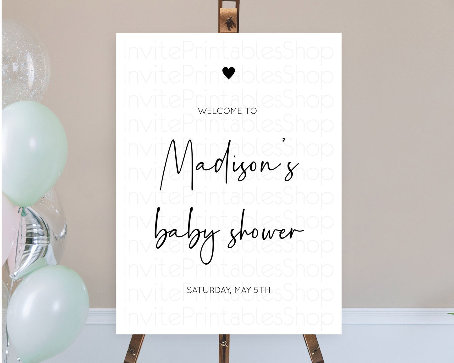 Minimalist Baby ShowerWelcome Sign White Welcome Board Minimal White Baby Shower Welcome Poster Modern White Minimal Welcome Sign D10955