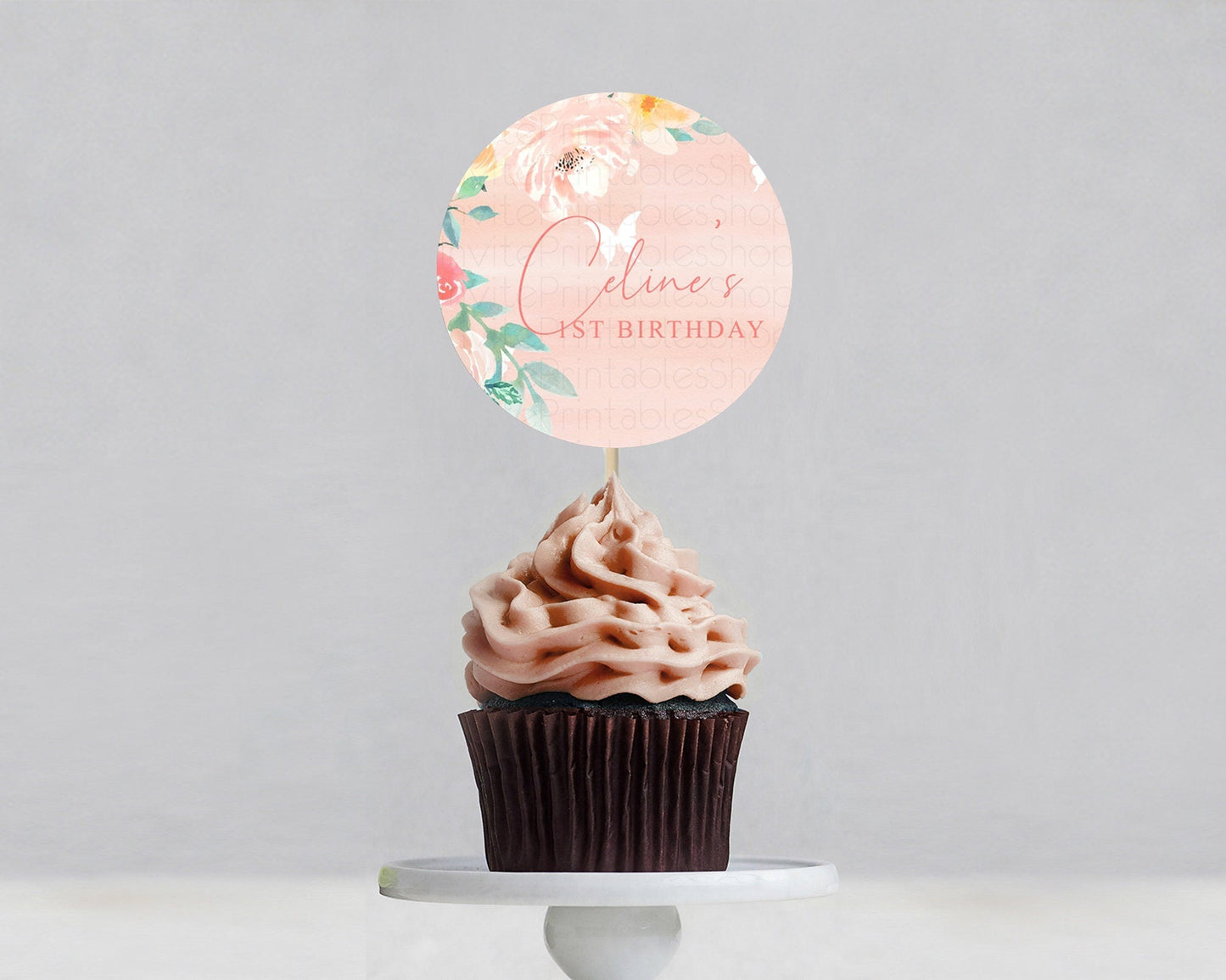 Secret Garden Cupcake Toppers Wildflower Cupcake Toppers Pastel Flowers Cupcake Toppers Enchanted Garden Boho Floral First Birthday D10245
