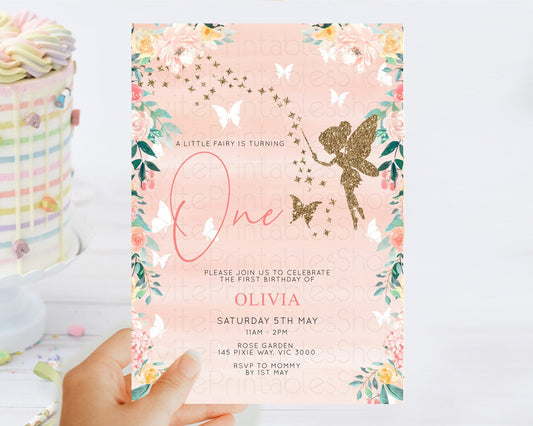 Editable Fairy Birthday Invitation Fairy Invites Fairy Tea Party Fairy Garde