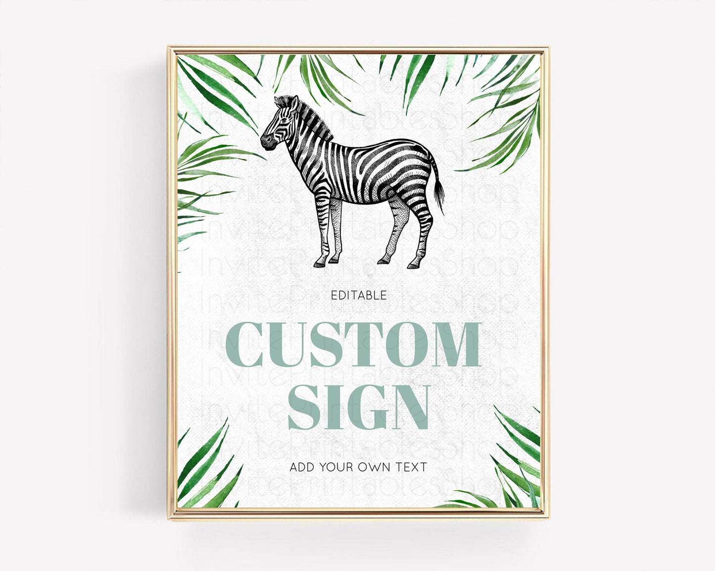 Zebra Sign Zebra Table Sign Decor Zebra Party Sign Template Safari Adventure Zebra Minimal Theme 1st Birthday Baptism Baby Shower D10844