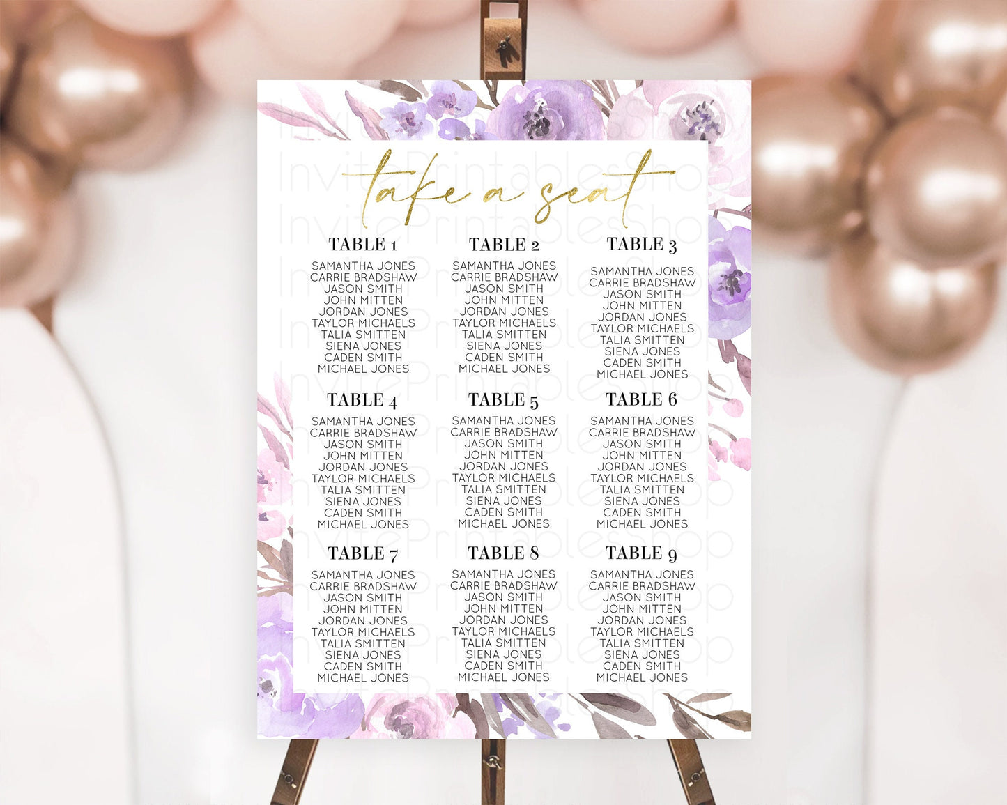 Secret Garden Seating Chart Wildflower Seating Chart Pastel Flowers Seating Chart Enchanted Garden Boho Floral Take A Seat Décor D10201