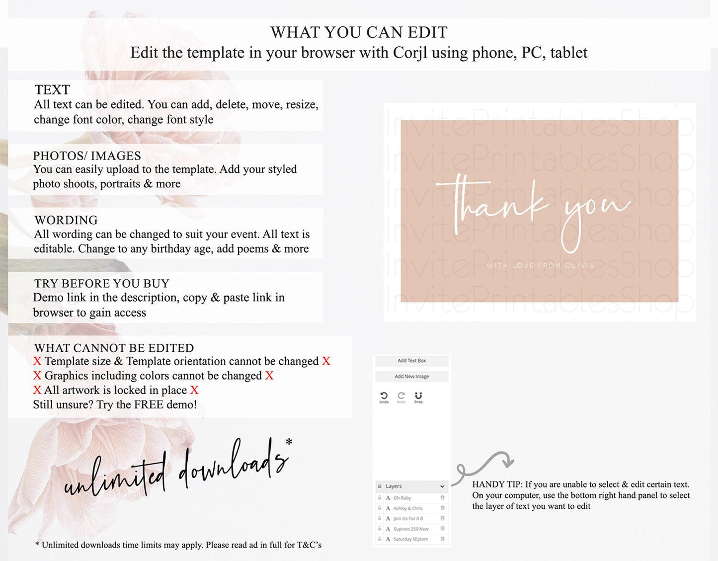 Orange Thank You Pastel Orange Thank You Card Orange Birthday Thank You Card Modern Orange Cards Orange Teacher Thank You Cards D10938
