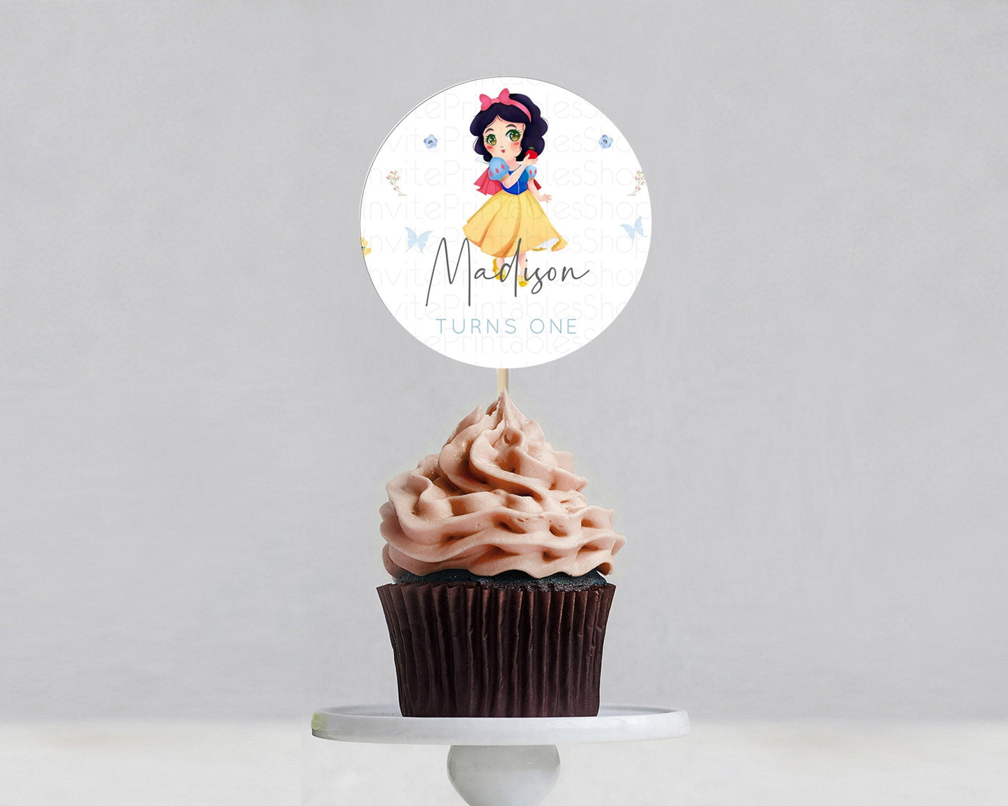 Princess Cupcake Toppers Castle Cupcake Toppers Royal Princess Decor Fairy Tale Enchanted Castle Pastel Floral Garden Table Number D10353