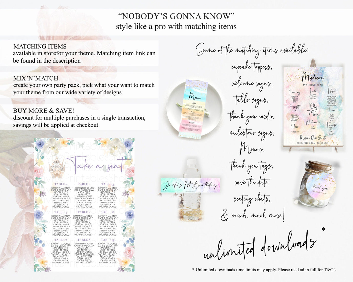 Pastel Princess Castle Seating Chart Castle Seating Chart Floral Seating Sign Princess Castle Take A Seat Castle Flower Decor D10709