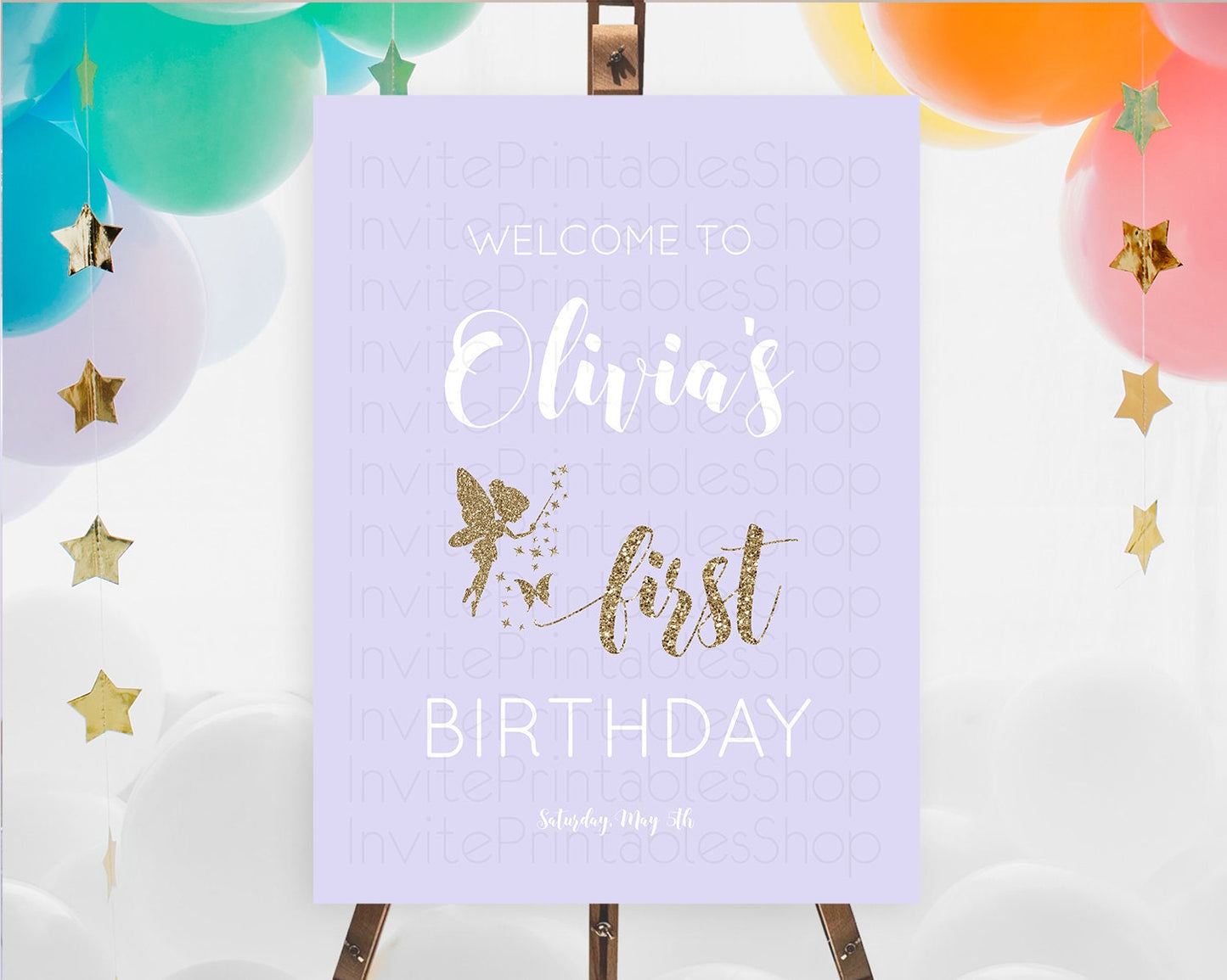 Fairy Welcome Sign Fairy Welcome Board Enchanted Garden Pastel Floral Butterfly Décor Secret Garden First Birthday Welcome Sign D10389