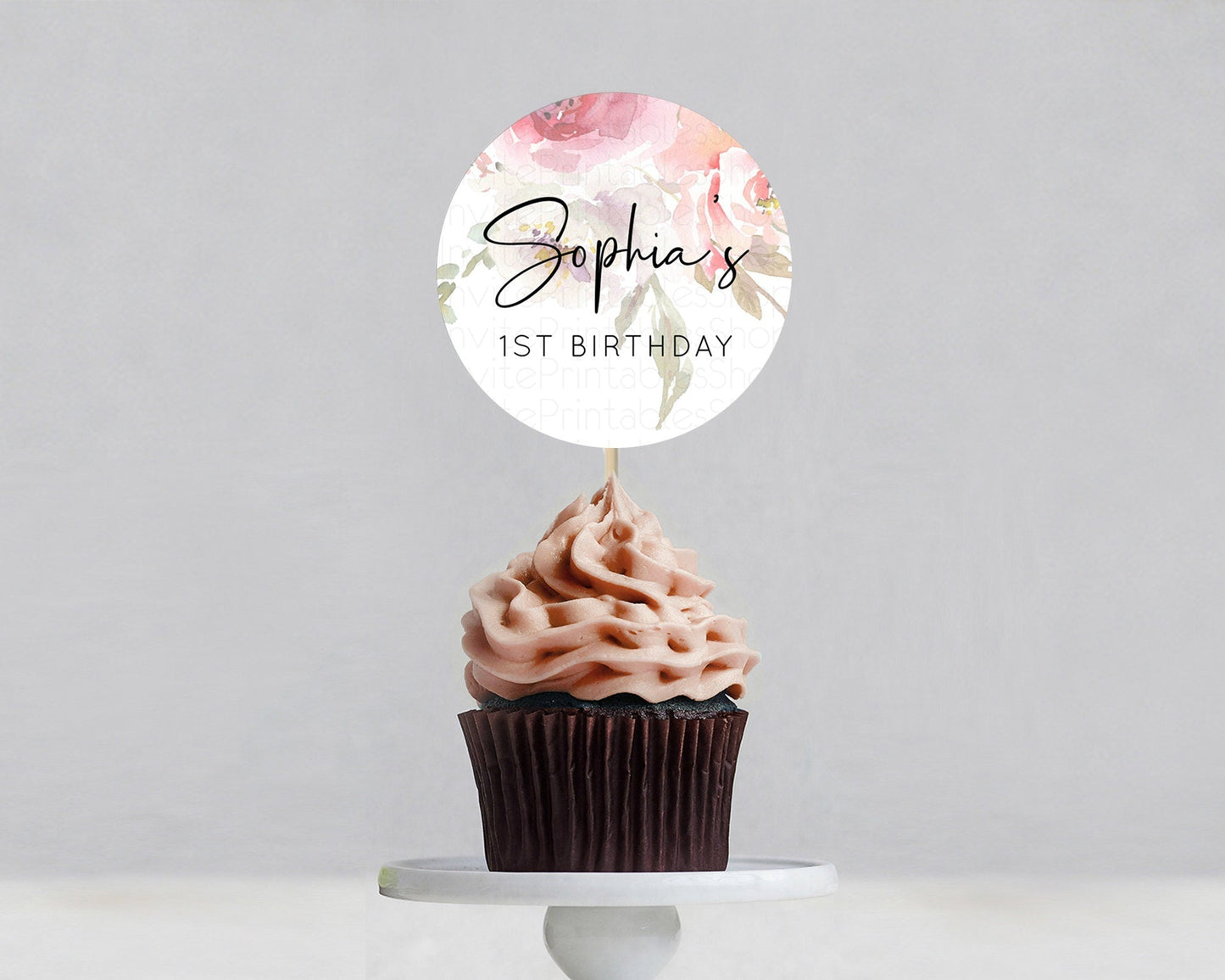 Secret Garden Cupcake Toppers Wildflower Cupcake Toppers Pastel Flowers Cupcake Toppers Enchanted Garden Boho Floral First Birthday D10243