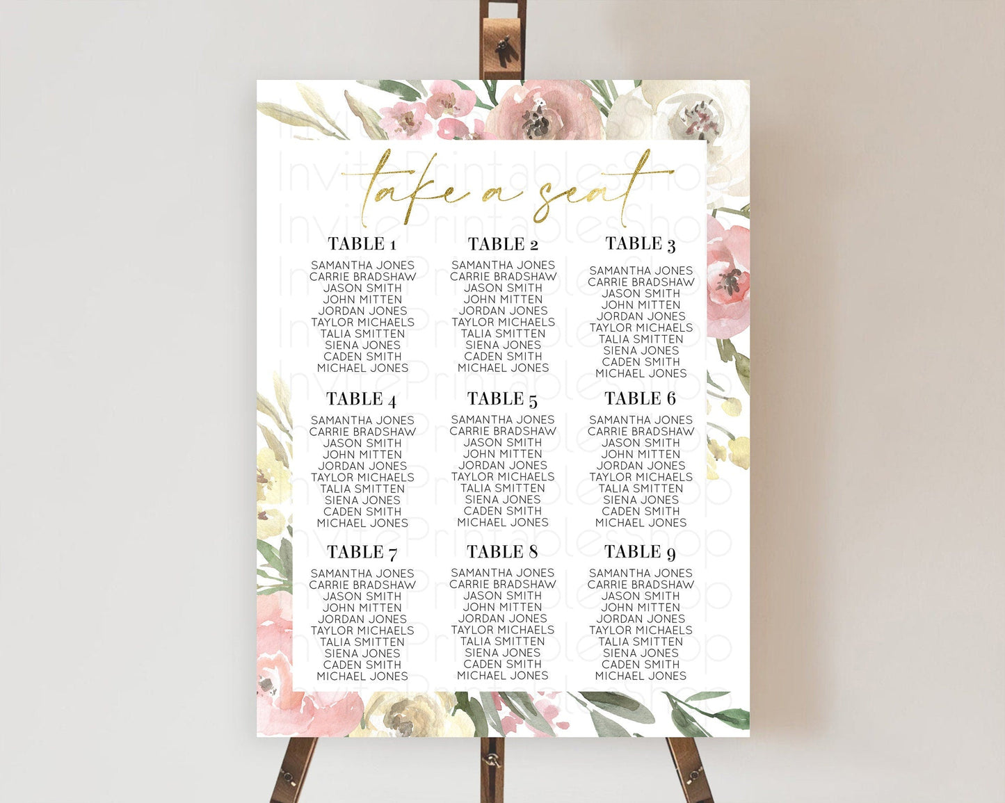 Secret Garden Seating Chart Wildflower Seating Chart Pastel Flowers Seating Chart Enchanted Garden Boho Floral Take A Seat Decor D10202