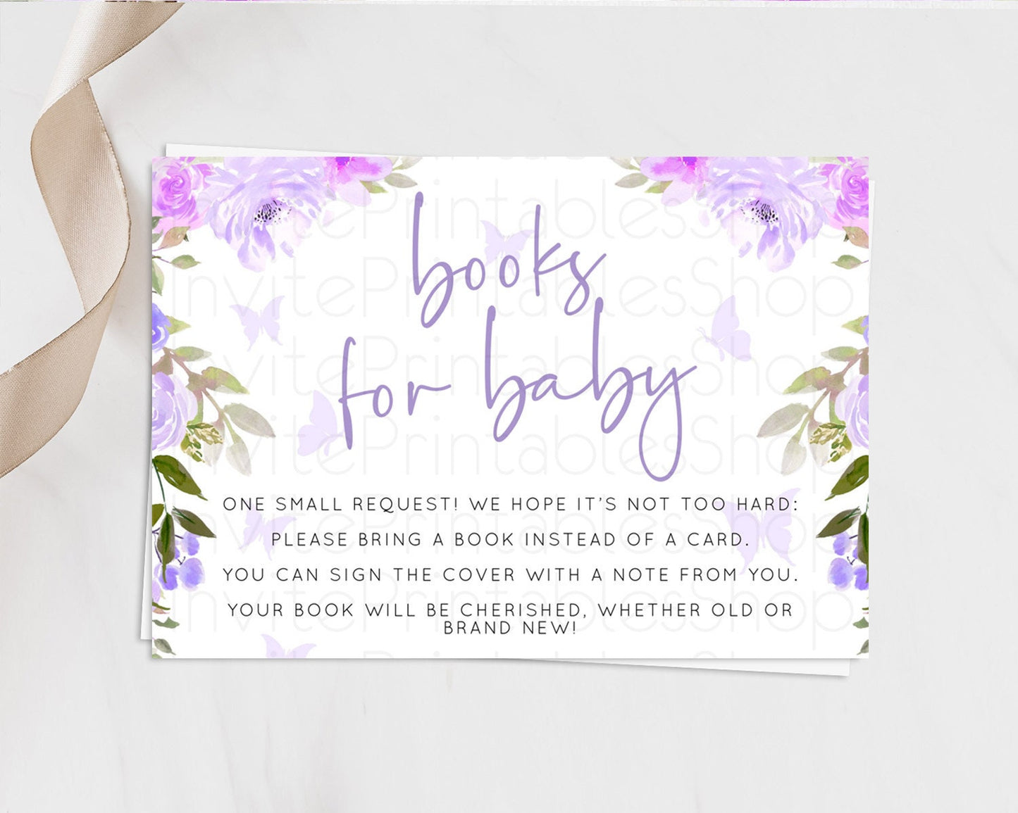 Secret Garden Books For Baby Card Boho Wildflower Book Insert Pastel Flower Garden Baby Shower Card Flower Guests Book Poem Request D10719