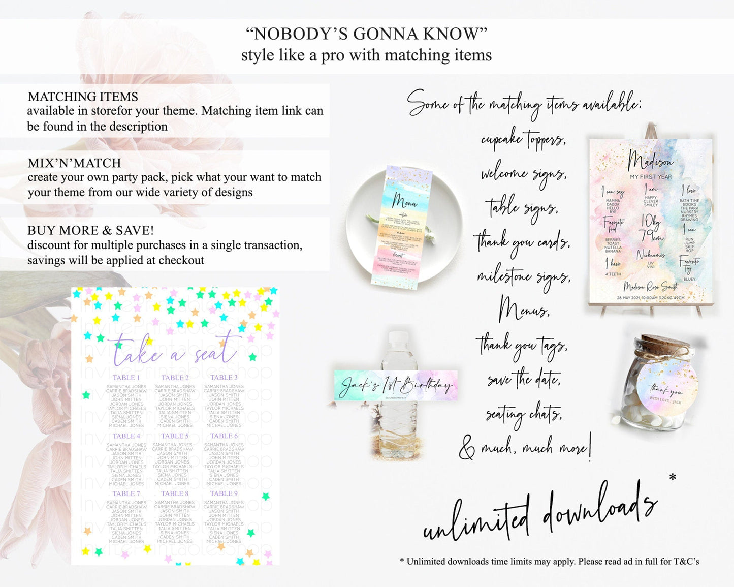 Star Seating Chart Pastel Stars Seating Chart Shooting Star Sprinkle Stars Rainbow Colorful Confetti Twinkle Little Star Decor D10394