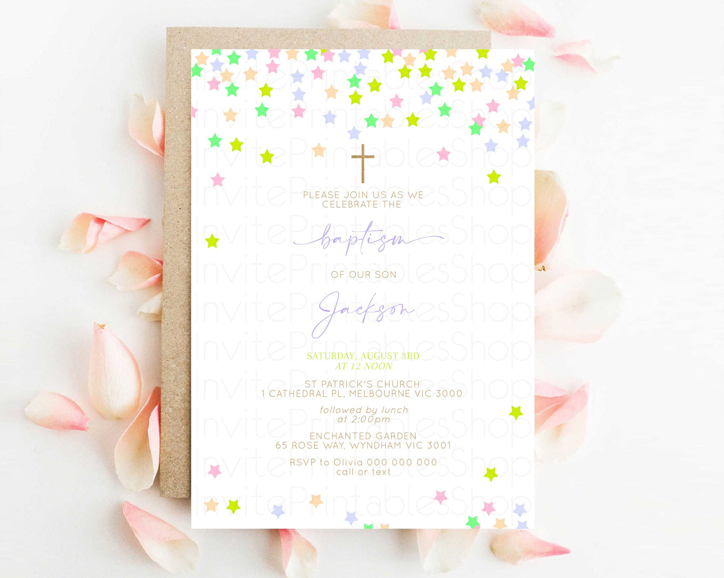 Baptism Invitation Christening Invitation Holy Communion Invite