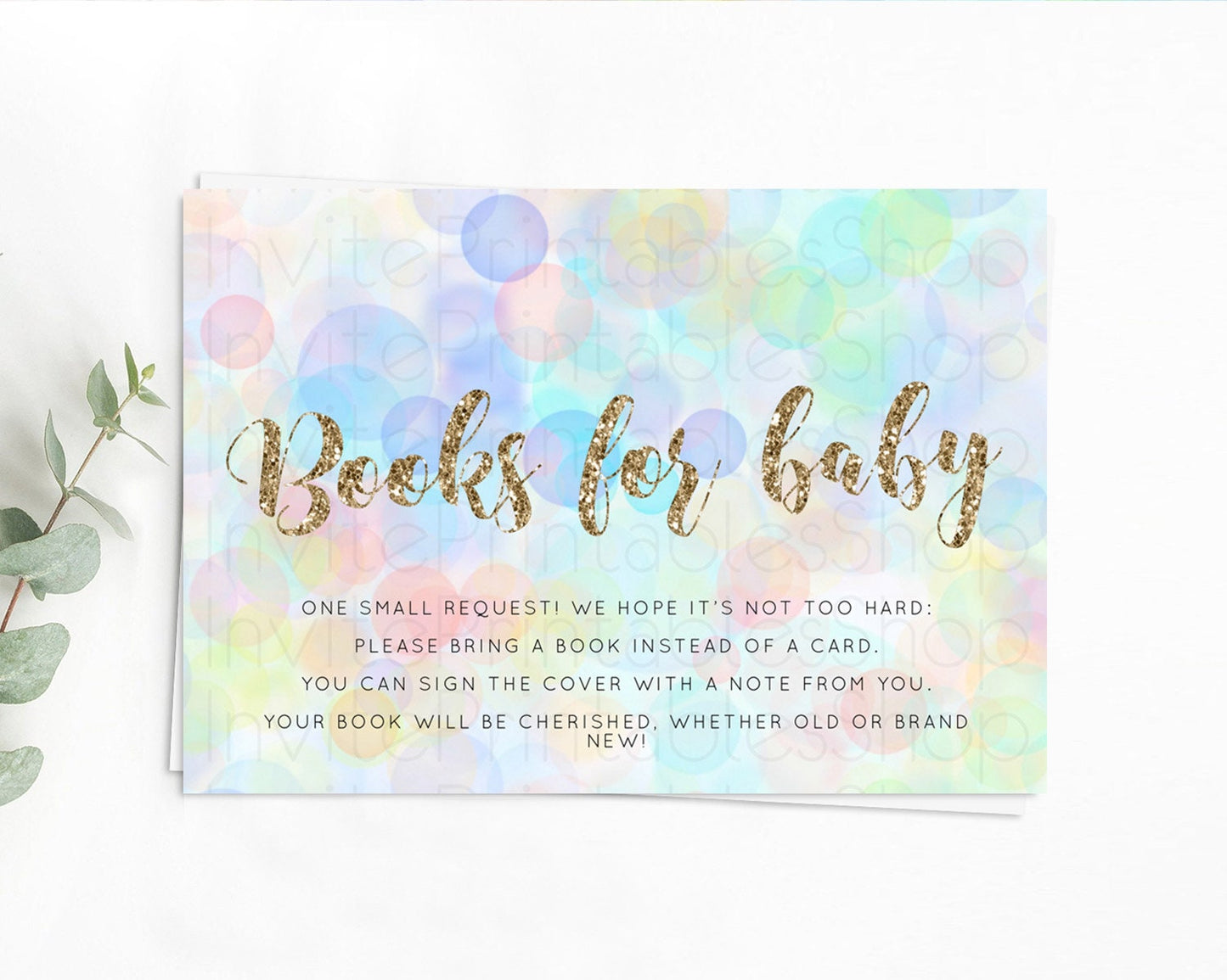 Pastel Books For Baby Card Bubble Bath Baby Shower Books Insert Rainbow Book Card Pastel Bubbles Colorful Confetti Book Poem Request D10447