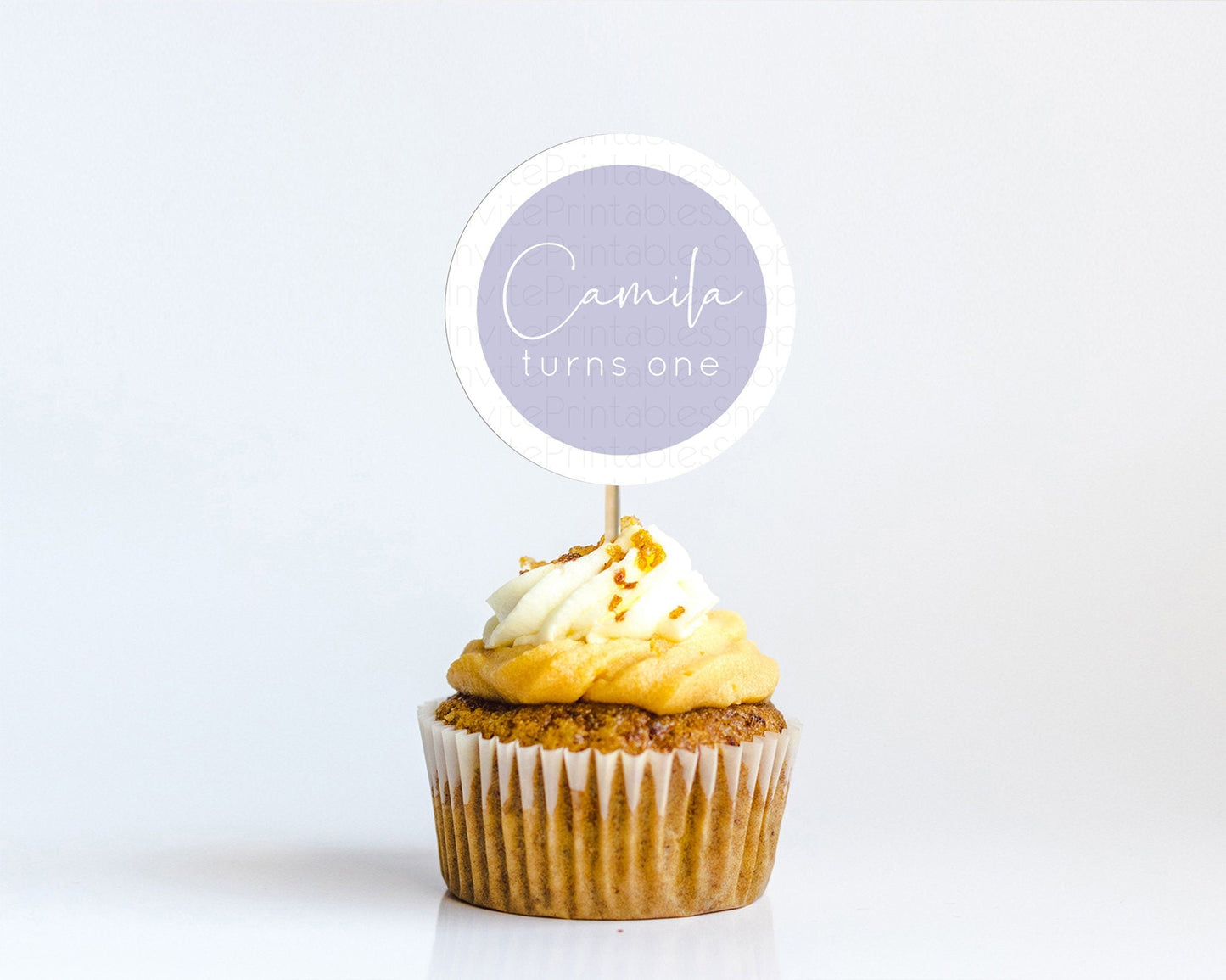 Purple Cupcake Toppers Plain Purple Cupcake Minimalist Purple Cupcake Pastel Blue Table Number Cupcake Topper Purple Decor D10942