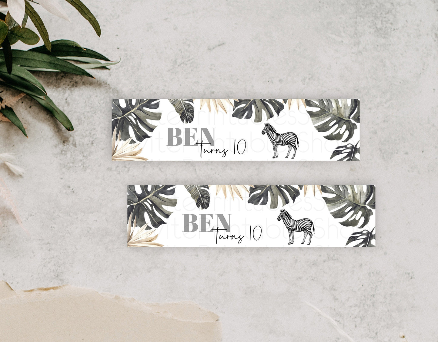 Zebra Water Label Template Zebra Party Decor Water Label Safari Adventure Zebra Minimal Theme For 1st Birthday Baptism Baby Shower D10824