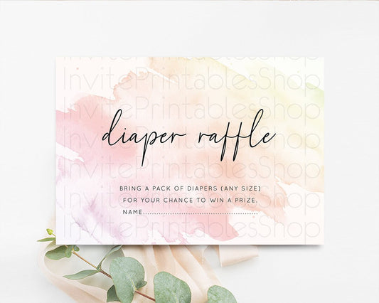 Editable Diaper Raffle Diaper Request Diaper Insert Card Baby Shower Diaper