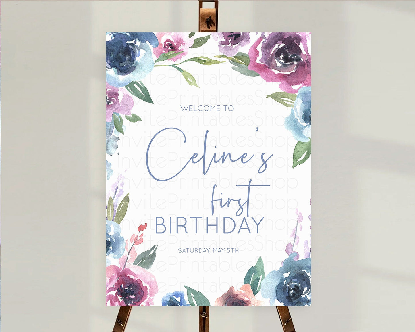 Secret Garden Welcome Sign Wildflower Welcome Board Pastel Flower Garden Welcome Poster Boho Wildflower First Birthday Welcome Sign D10780