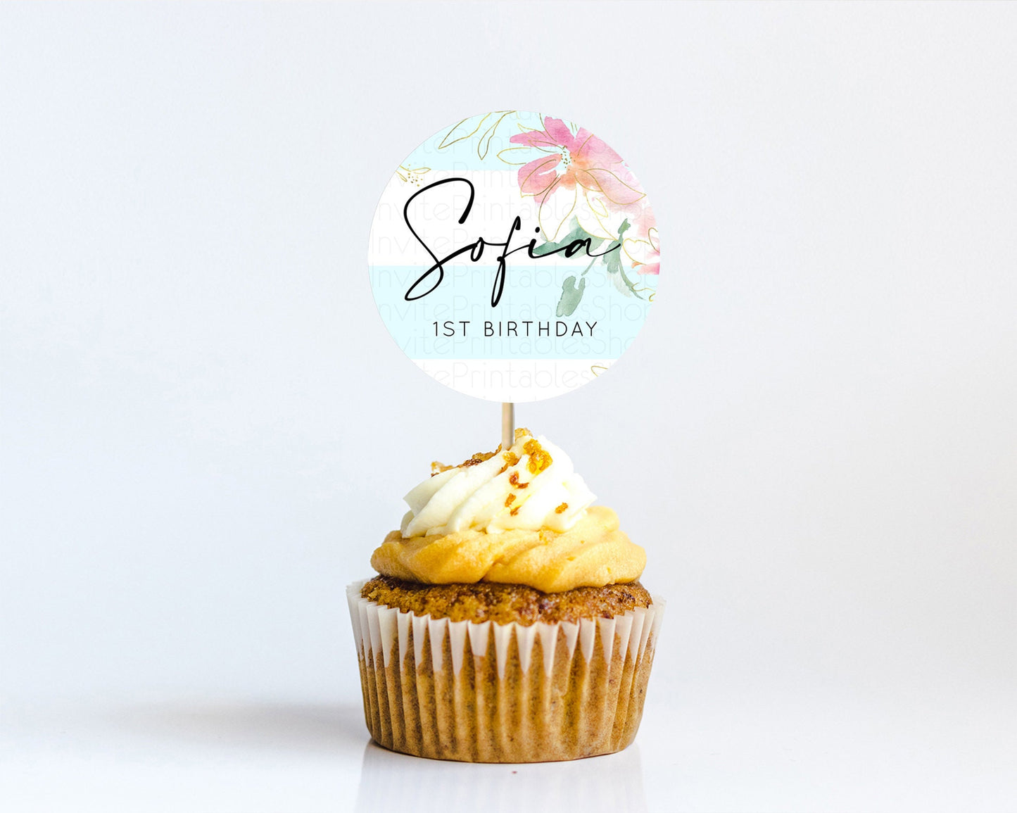 Secret Garden Cupcake Toppers Wildflower Cupcake Toppers Pastel Flowers Cupcake Toppers Enchanted Garden Boho Floral First Birthday D10304