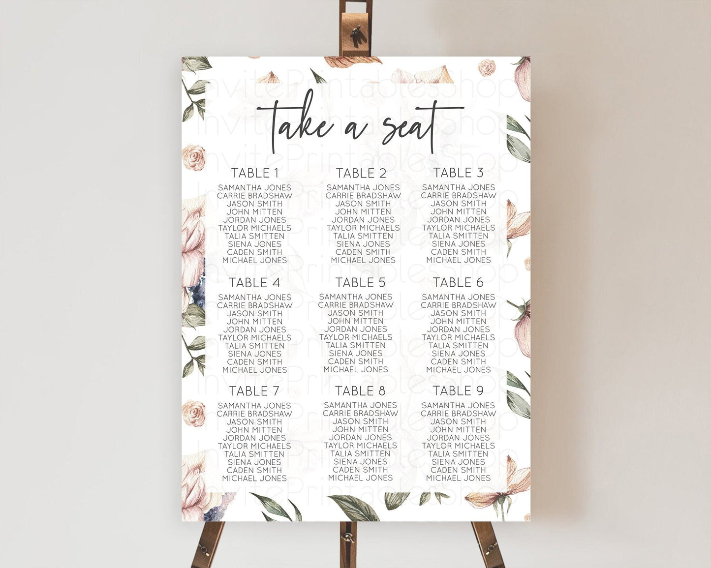 Secret Garden Seating Chart Wildflower Seating Chart Pastel Flowers Seating Chart Enchanted Garden Boho Floral Take A Seat Decor D10504