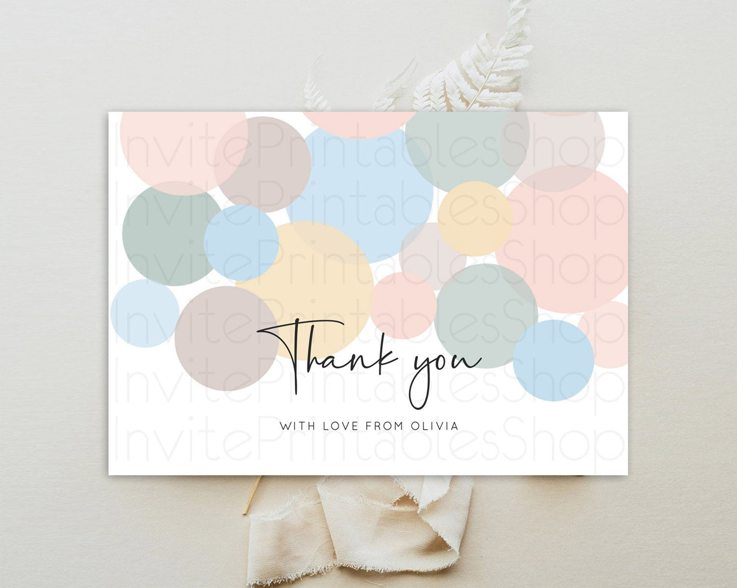 Rainbow Thank You Pastel Thank You Card Pastel Rainbow Birthday Thank You Confetti Colorful Pastel Cards Teacher Thank You Cards D10602