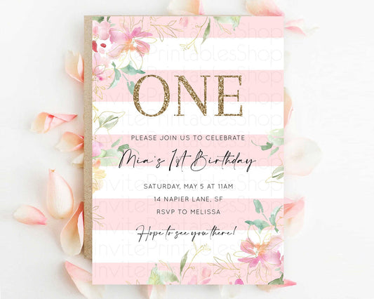 Editable Secret Garden Invitation Wildflower Birthday Invitation Pastel Flow
