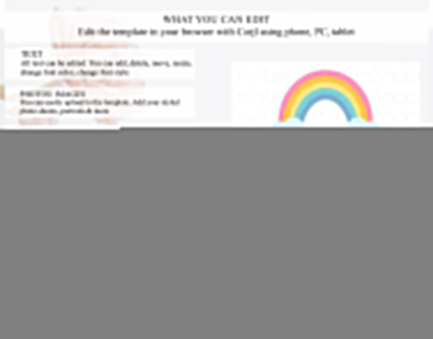 Pastel Rainbow Thank You Boho Rainbow Thank You Card Rainbow Birthday Thank You Cards Pastel Rainbow Teacher Thank You Card Template D10123