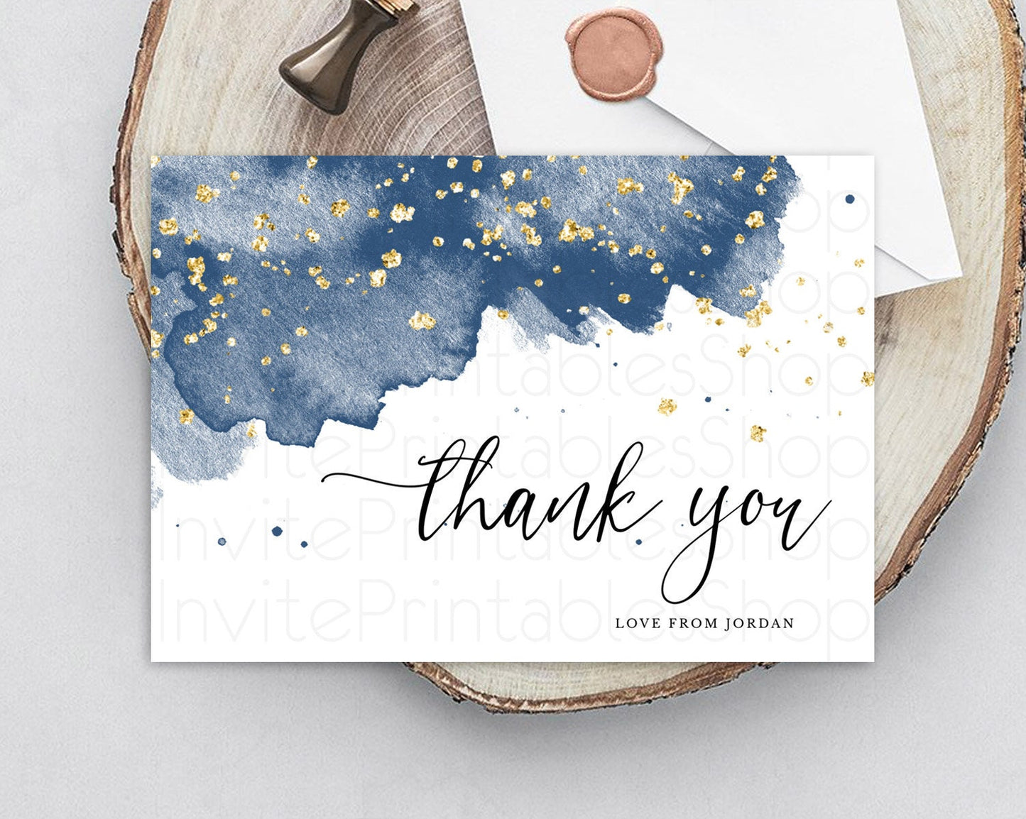 Blue Thank You Blue Watercolor Thank You Card Pastel Blue Card Template Watercolor Splash Cards Teacher Thank You Cards Tem[plate D10312