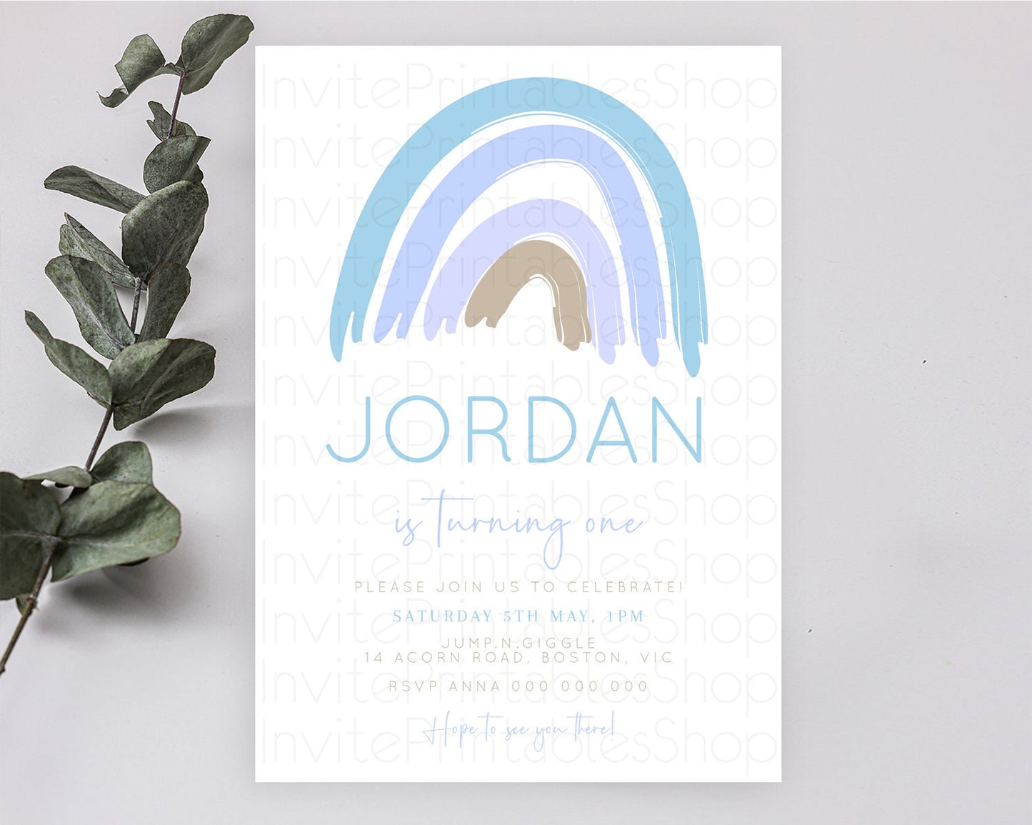 Pastel Rainbow Birthday Invitation Pastel Rainbow Invitation Rainbow Invitation Pastel Invitation Boho Rainbow 1st First Birthday D10352